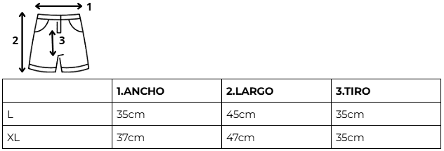 Tabla de talles SHORT ATLETICO DE MADRID AZUL - 25/26 - NUMERO 19