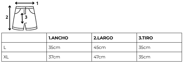 Tabla de talles SHORT BARCELONA AZUL - 25/26 - NUMERO 10